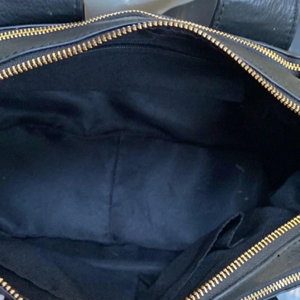 Vince Camuto Jayde Satchel‎ Black Leather Crossbody Bag